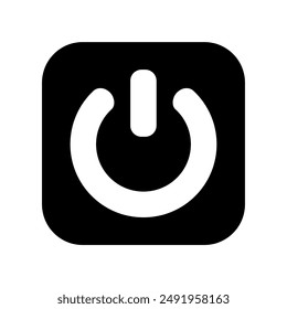 Power-Icon Silhouette. Vektorgrafik Bild