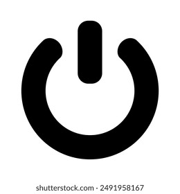 Power icon silhouette. Vector image