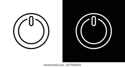 Icono de poder. Línea delgada simple, Vectores de contorno
