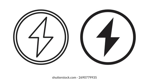 Símbolo de vetor simples do ícone de energia