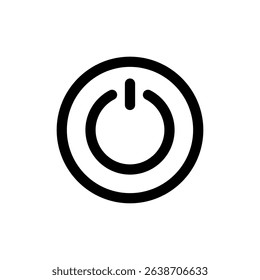 Power icon symbol for apps and websites. Power Switch sign and symbol. Electric power