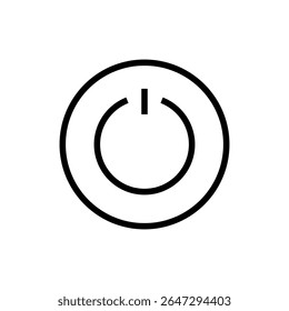 Símbolo do ícone de energia para aplicativos e sites. Sinal e símbolo da chave liga/desliga. Energia elétrica