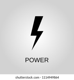 Power icon. Power symbol. Flat design. Stock - Vector illustration