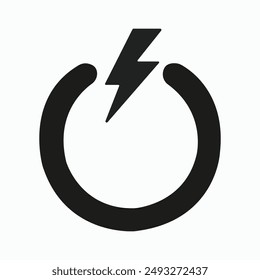 Power Icon symbol, and vector, Can be used for web, print, and mobile