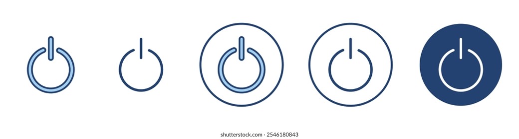 Power icon Thin line art isolated