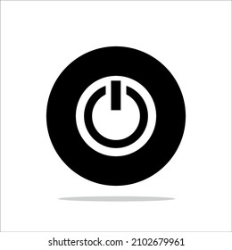 icono de energía en estilo plano de moda aislado en fondo negro. Símbolo de escudo para el diseño de su sitio web, logotipo, aplicación, interfaz de usuario. Ilustración del vector, EPS10.