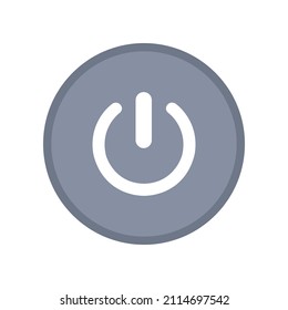 Icono de energía. Activar y desactivar el botón. Diseño de botón de aplicación.