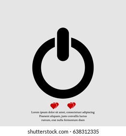 power icon, vector best flat icon, EPS