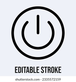 Power Icon Vector, Power Button Vector Isolated Icon.