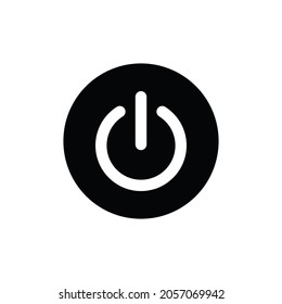 Vector de icono de energía. Firma del botón de encendido