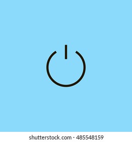 Power icon vector, clip art. Also useful as logo, web UI element, symbol, graphic image, silhouette and illustration.