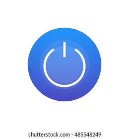 Power icon vector, clip art. Also useful as logo, circle app icon, web UI element, symbol, graphic image, silhouette and illustration. Compatible with ai, cdr, jpg, png, pdf, svg and eps formats.