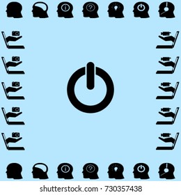 Power icon, vector illustration