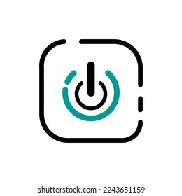 Power Icon Vector Illustration. Power button sign icon, button symbol vector illustration for web and mobile app isolated.