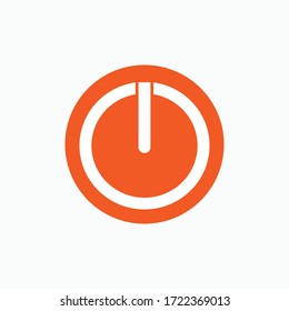Power Icon - Vector Illustration In Glyph Style for Design and Websites, Presentation or Application.
