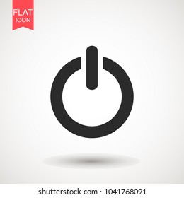 Power icon Vector Illustration on the white background. Power Button Logo. Symbol and Icon Vector Template