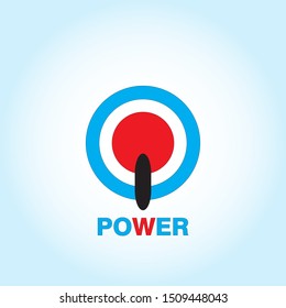 Power icon Vector Illustration on the white background.