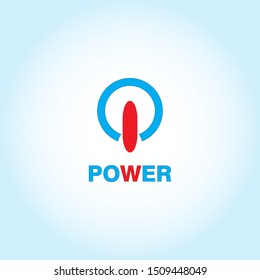 Power icon Vector Illustration on the white background.