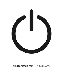 Power-Symbol, Vektorgrafik auf weißem Hintergrund.