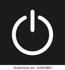 Power icon Vector Illustration on the black background.
