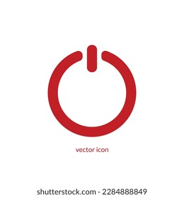 Icono de encendido Ilustración vectorial en el fondo blanco.