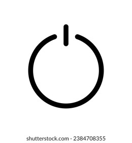 Icono de encendido Ilustración vectorial en el fondo blanco. Icono del botón Inicio. Pasos 10 