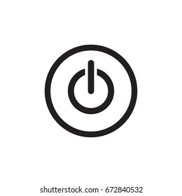Power icon vector illustration on the white background.