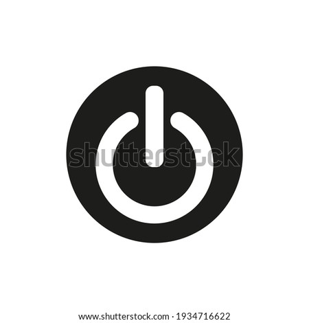 power Icon Vector Illustration on the white background.
