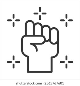Power Icon Vector Illustration Outline Style