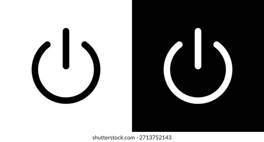 Icono de poder. Ilustración vectorial. Silueta en color negro