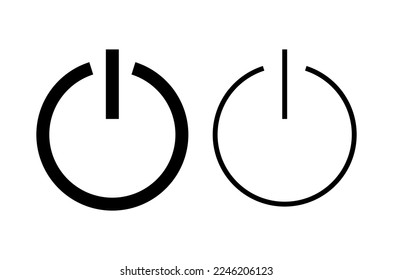 Power icon vector illustration. Power Switch sign and symbol. Electric power