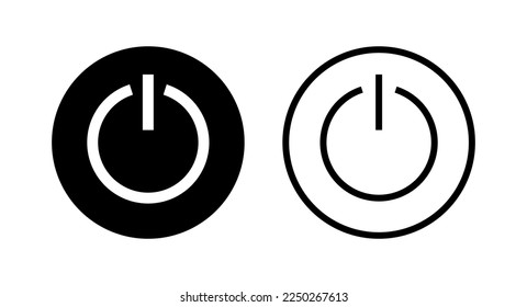 Power icon vector illustration. Power Switch sign and symbol. Electric power