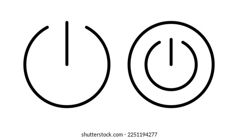 Power icon vector illustration. Power Switch sign and symbol. Electric power