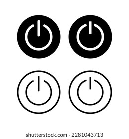 Power icon vector illustration. Power Switch sign and symbol. Electric power