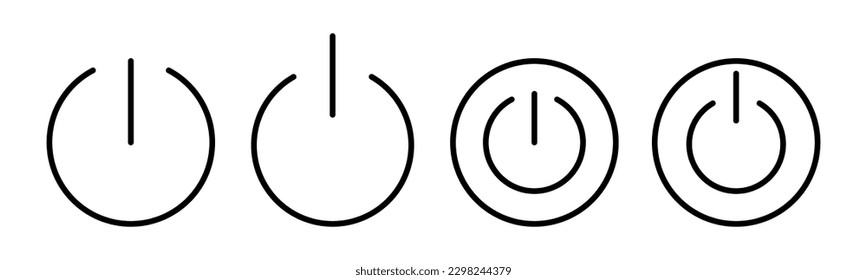Power icon vector illustration. Power Switch sign and symbol. Electric power