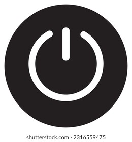 Ilustración vectorial de icono de alimentación. Símbolo y signo del interruptor de encendido. Botón de pulsación de encendido y apagado eléctrico