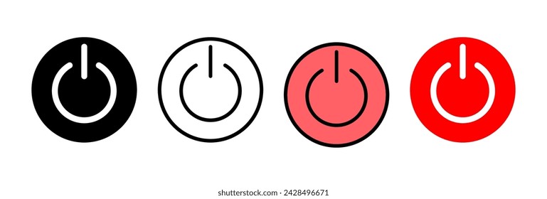 Power icon vector illustration. Power Switch sign and symbol. Electric power