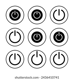 Power icon vector illustration. Power Switch sign and symbol. Electric power