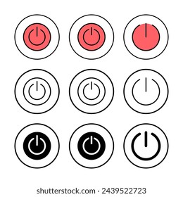Power icon vector illustration. Power Switch sign and symbol. Electric power