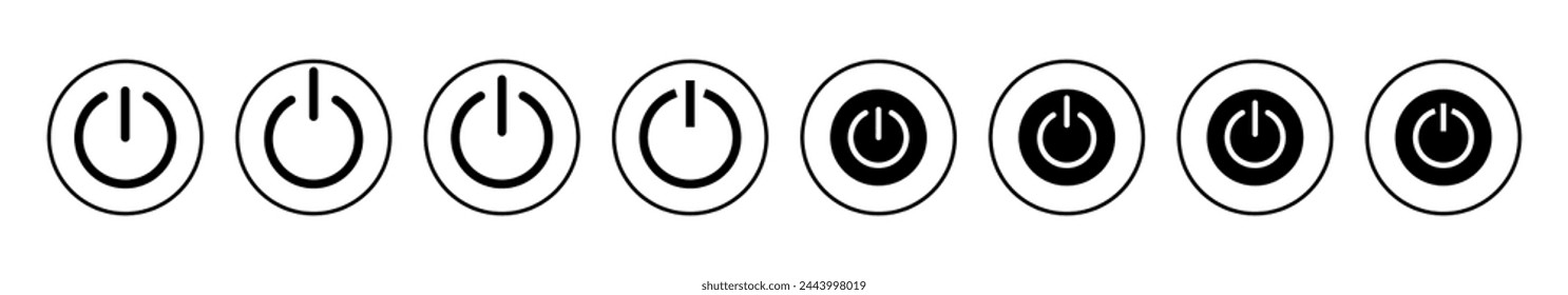 Power icon vector illustration. Power Switch sign and symbol. Electric power