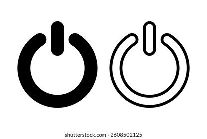 Power icon vector illustration. Power Switch sign and symbol. Electric power