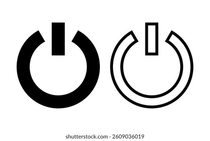 Power icon vector illustration. Power Switch sign and symbol. Electric power