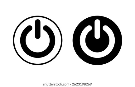 Vektorgrafik mit Energiesymbol. Netzschalterzeichen und -symbol Elektrische Energie