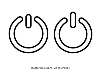Ilustração do vetor do ícone de energia. Sinal e símbolo da chave liga/desliga. Energia elétrica