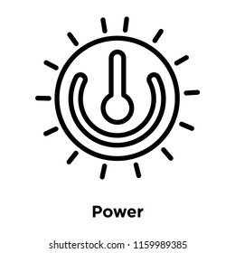 Power icon vector isolated on white background, Power transparent sign , line or linear sign, element design in outline style
