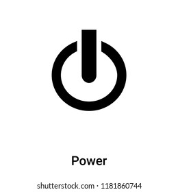 Power icon vector isolated on white background, logo concept of Power sign on transparent background, filled black symbol