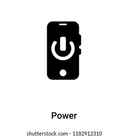 Power icon vector isolated on white background, logo concept of Power sign on transparent background, filled black symbol
