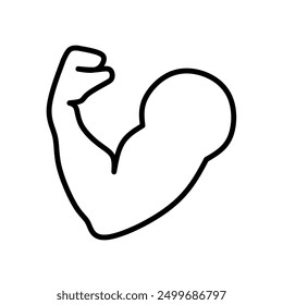power icon vector on white background. muscle icon
