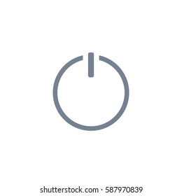 Power icon Vector on white background. Gray icon