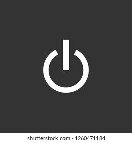 power icon vector. power sign on black background. power icon for web and app